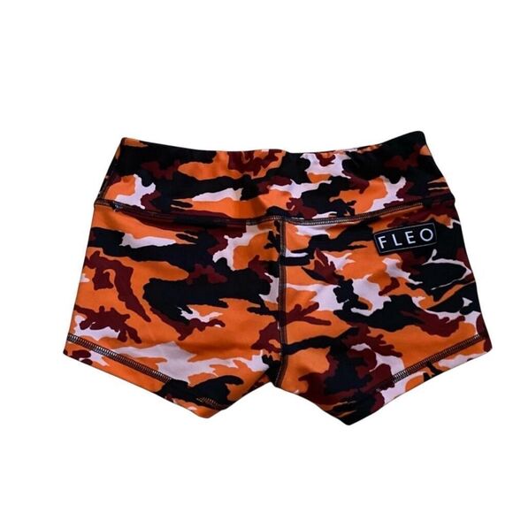 Fleo tangerine camo OG shorts size small excellent condition - Picture 1 of 4
